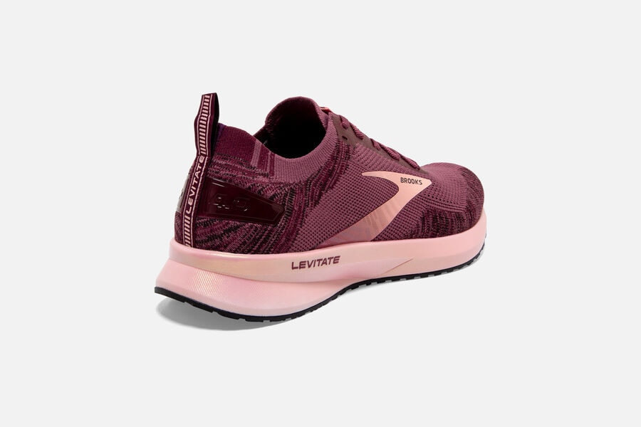 Brooks Running Shoes Womens Pink - Levitate 4 Road - 4612-VEHJO